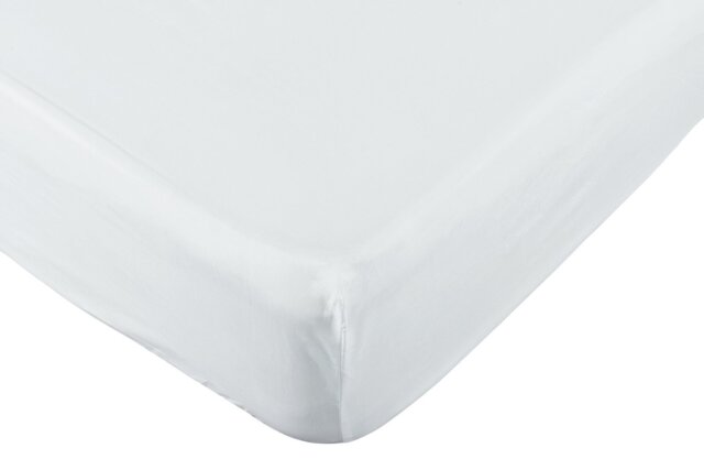 Habitat Pure Cotton 200TC White Fitted Sheet - Double - image 1