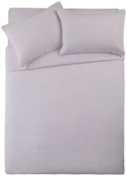 Habitat Cotton Rich 180 TC Plain White Bedding Set - King - thumbnail 1