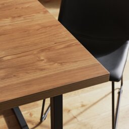 Habitat Nomad Brown Dining Table & 6 Black Chairs - thumbnail 2