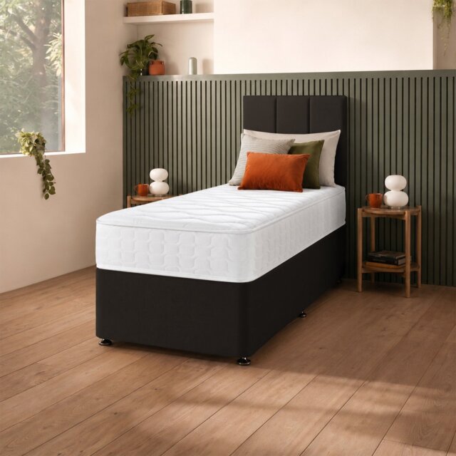 Silentnight Marlow 1000 Mirapocket Single Divan Bed - Charcoal - image 1