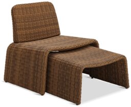 Habitat Kelham Rattan Effect Garden Chair - Brown - thumbnail 1