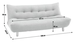 Habitat Kota 3 Seater Fabric Clic Clac Sofa Bed - Charcoal - thumbnail 2