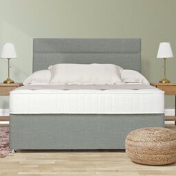 Argos Home Winslow Double 2 Drawer Divan Bed - Grey - thumbnail 1