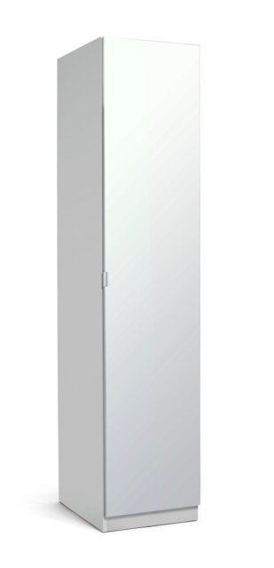Habitat Munich 1 Door Mirror Wardrobe - White - image 1