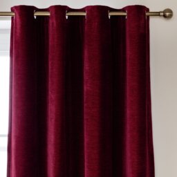 Habitat Thermal Chenille Blackout Eyelet Curtains - Berry -168x229cm