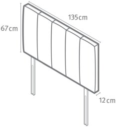 Silentnight Hayez Woven Double Bed Headboard - Sandstone - thumbnail 2