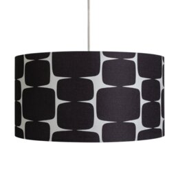 Habitat x Scion Black Lohko Lampshade - 49cm - thumbnail 1