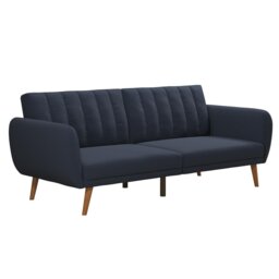 Novogratz Brittany Fabric Clic Clac Sofa Bed - Navy Blue - thumbnail 2