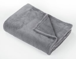 Argos Home Super Soft Fleece Throw - 150x200cm - Flint Grey - thumbnail 1