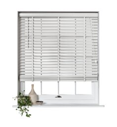 Habitat Wooden White 50mm Slat Venetian Tape Blind - 180cm