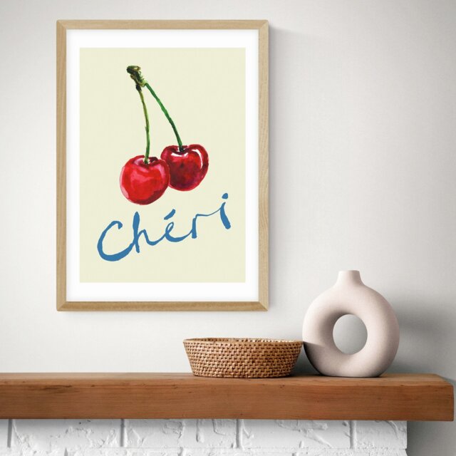 East End Prints Cheri Oak Frame Art Print - A2 - image 1