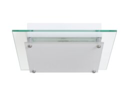 Argos Home Square Glass Bathroom Flush Ceiling Light - Clear - thumbnail 2