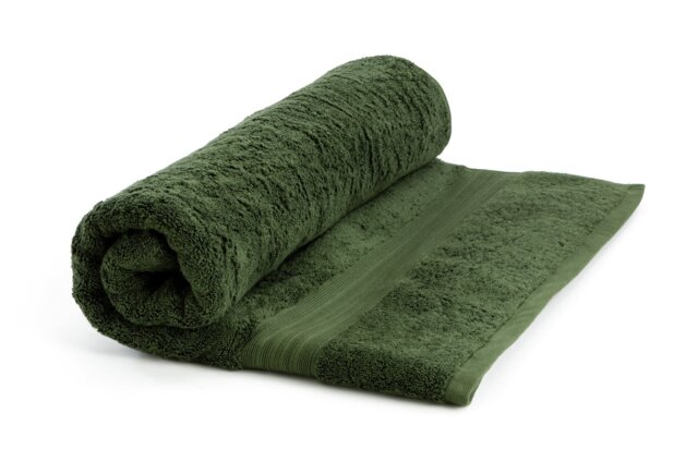 Habitat Egyptian Cotton Plain Bath Sheet - Forest Green - image 1