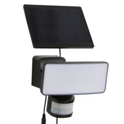 White Plastic Solar Sensor LED Flood Light - 800lm - thumbnail 1
