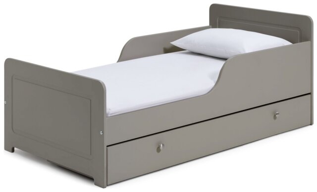 Habitat Brooklyn Toddler Bed With Drawer - Grey - image 1
