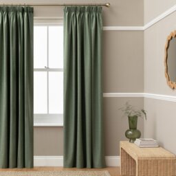 Habitat Blackout Pencil Pleat Curtains - Green - 168x229cm