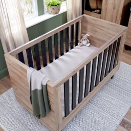 Tutti Bambini Como Nursery Cot Bed - Oak & Slate Grey - thumbnail 2