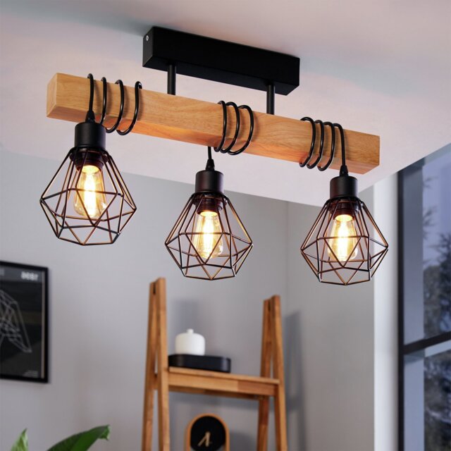 EGLO Townshend 5 3 Light Pendant Light - Black - image 1