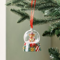 Argos Home Single Bear Snowglobe Hanging Christmas Ornament - thumbnail 1