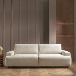 Habitat Julien Fabric 4 Seater Sofa Bed - Natural - thumbnail 1