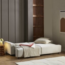Habitat Julien Fabric 4 Seater Sofa Bed - Natural - thumbnail 2