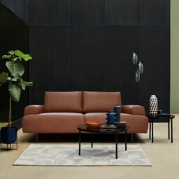 Habitat Julien Faux Leather 2 Seater Sofa - Tan - thumbnail 2