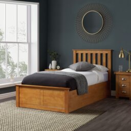 Birlea Phoenix Single End Lift Ottoman Bed - Oak - thumbnail 1