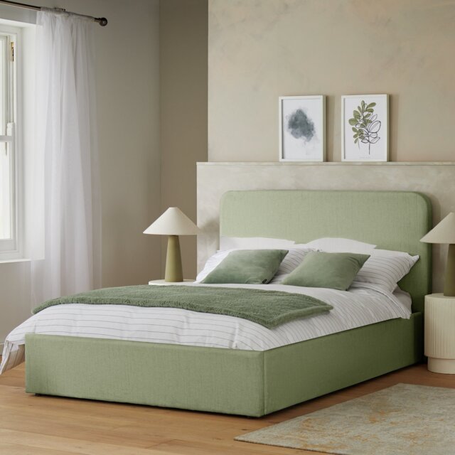 Habitat Chadwell Small Double End Lift Ottoman Bed - Sage - image 1