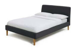 Habitat Ren Double Fabric Bed Frame - Charcoal - thumbnail 1