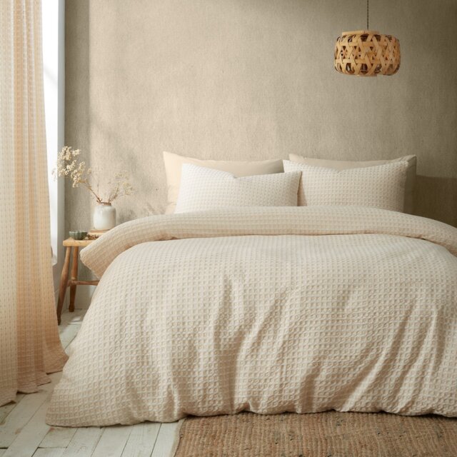 Pineapple Elephant Muscat Waffle Natural Bedding Set - King - image 1