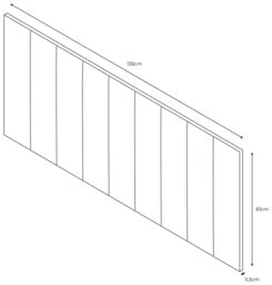 Argos Home Bircham Fabric Double Headboard - Natural - thumbnail 2