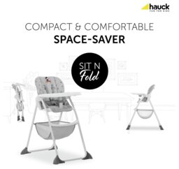 Hauck Disney Sit n Fold Highchair Mickey Mouse Grey - thumbnail 2