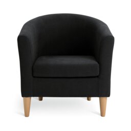 Argos Home Tub Faux Leather Chair - Black