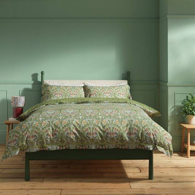 Habitat x Morris & Co. Bluebell Green Bedding Set- King size - image 1