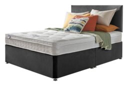 Silentnight Travis Kingsize Ortho Divan Bed - Charcoal - thumbnail 2