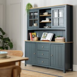 Habitat Bournemouth 4 Door 3 Drawer Sideboard Dresser- Blue - thumbnail 1