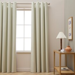 Habitat Blackout Eyelet Curtains - Cream - 168x183cm