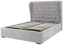 GFW Dakota Double Fabric End Lift Ottoman Bed - Grey