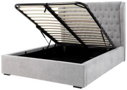 GFW Dakota Double Fabric End Lift Ottoman Bed - Grey - thumbnail 2