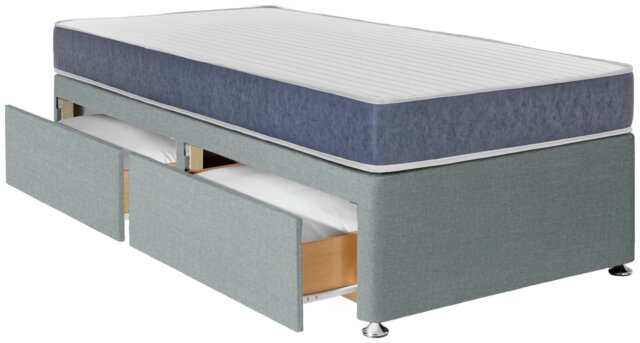 Argos Home Devon Single 2 Drawer Divan Bed - Grey - image 1