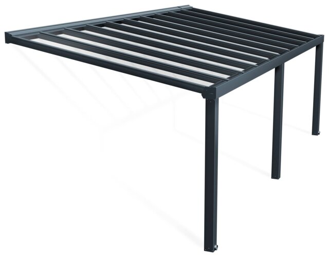Palram Canopia Stockholm 3.4 x 7.4m Patio Cover Grey Clear - image 1