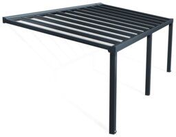 Palram Canopia Stockholm 3.4 x 7.4m Patio Cover Grey Clear - thumbnail 1