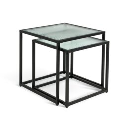 Habitat Morillo Nest of 2 Tables - Black - thumbnail 1