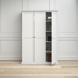 Tvilum Paris 3 Door Wardrobe - White - thumbnail 2