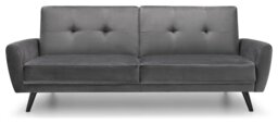 Julian Bowen Monza Velvet Clic Clac Sofa Bed - Grey - thumbnail 2