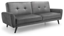 Julian Bowen Monza Velvet Clic Clac Sofa Bed - Grey