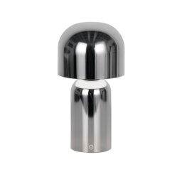 Searchlight Mushroom Port Rechargeable LED Table Lamp-Chrome - thumbnail 2
