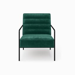 Dorel Bookham Velvet Accent Chair - Green - thumbnail 2