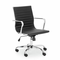 Julian Bowen Gio Faux Leather Office Chair - Black And Chrome - thumbnail 2