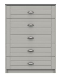 Kielder 5 Drawer Chest - Grey